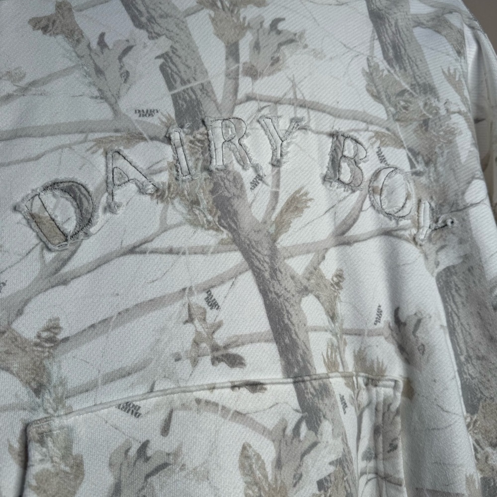 Dairy Boy Woodland Hoodie Stitch Letter M Oversized Boyfriend Sold out Rare - Picture 4 of 8